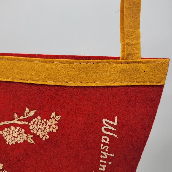 VTG 1950s WASHINGTON D.C Wool Felt Pennant 27" Washington Monument RED - Picture 5 of 9